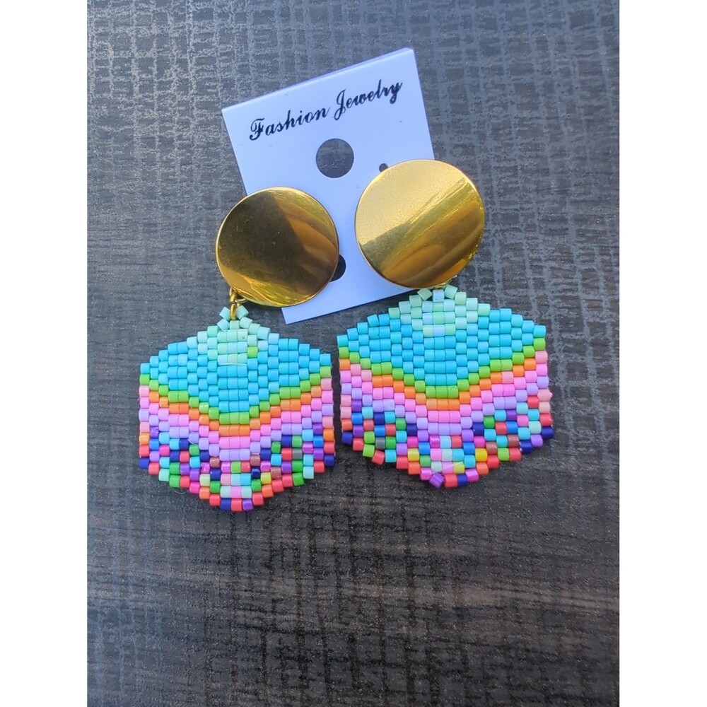 Colorful Seed Bead Earrings